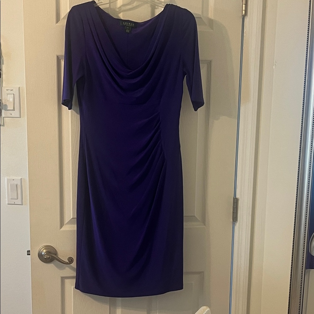 Lauren Ralph Lauren Deep Blue Midi Dress